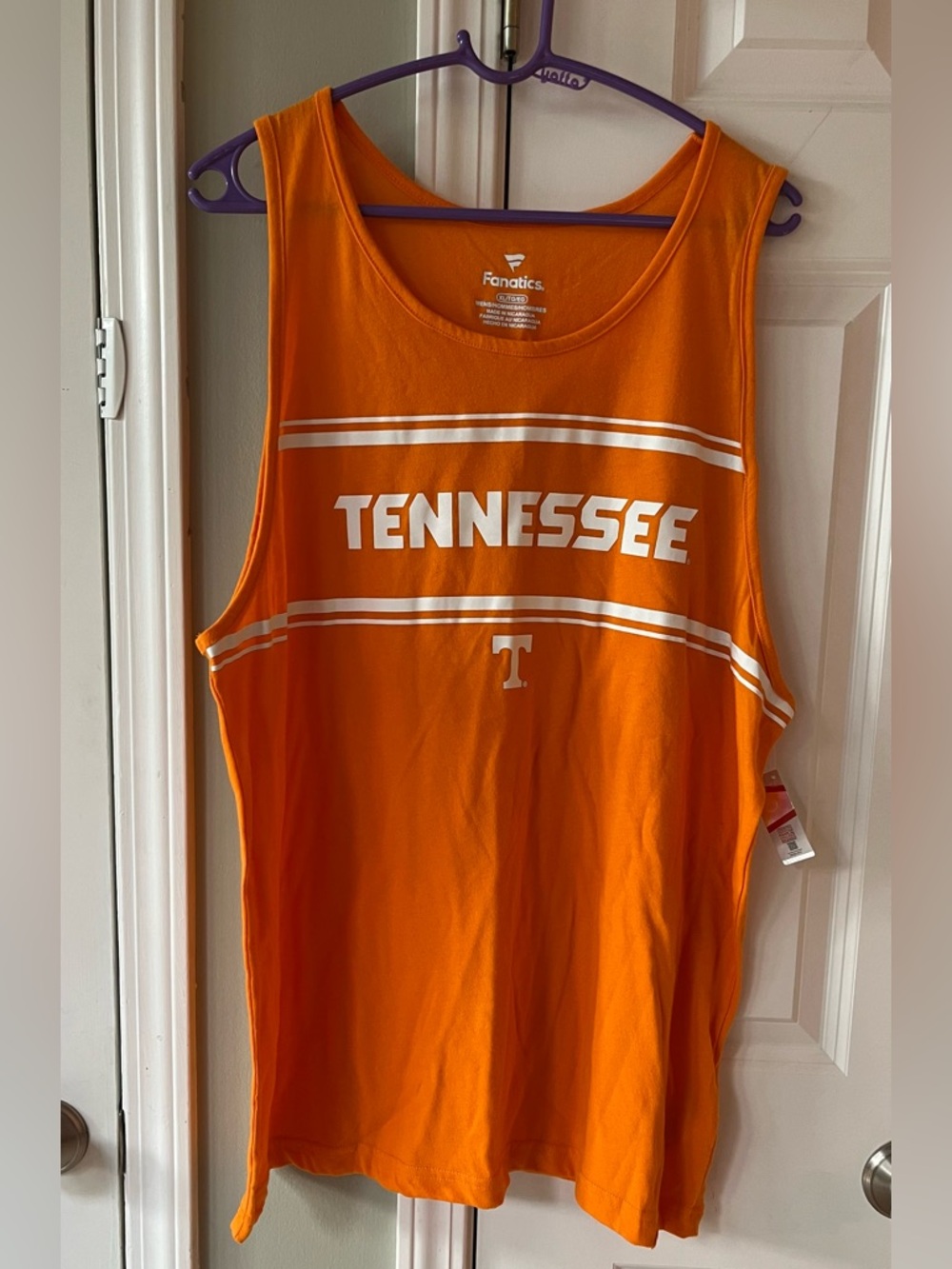 Men’s Fanatics Orange and White Sleeveless Team Tank- Tennessee Vols